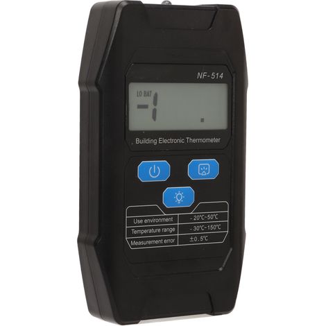 Thermomètre à béton avec écran LCD, testeur de température pour bâtiments et sonde. (1/5)