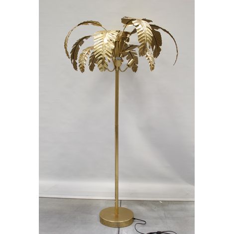 [GEBRAUCHT] B-Ware Kare Palmera Stehleuchte Stehlampe Standleuchte Leselicht E27 170cm Hoch Messing