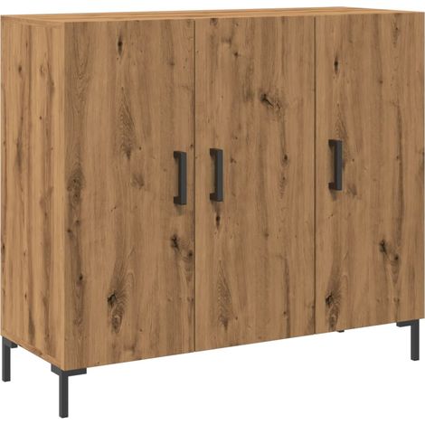 Credenza cassettiera mobile contenitore organizer cucina soggiorno salotto artigianato 90 x 34 x 80 cm legno ingegnerizzato marrone 020030823
