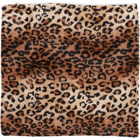 Coussin décoratif carré/rectangulaire à motif léopard, rembourrage en peluche courte, housse de coussin pour dossier de chaise de salle à manger ou de cuisine 01-45.00X45.00X1.00CM-Leopard (1/4)
