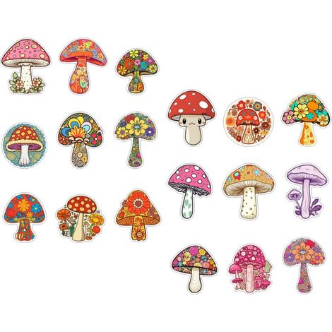Aimants pour Réfrigérateur de Champignon en PVC Magnétique, Décoration Maison Colorée et Pratique Cuisine (1/5)