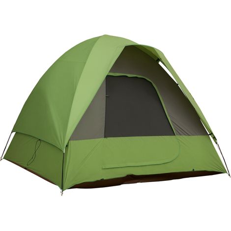 Tente de voiture, tente de camping, tente de voyage, pour 4 à 5 personnes, en polyester renforcé de fibres de verre, verte, 300 x 300 x 230 cm (1/5)