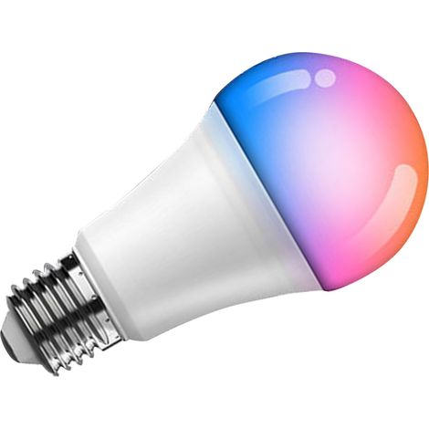 Intelligente WLAN-LED-Lampe mit Sprachsteuerung, Farbwechsel (2700 bis 6500 Kelvin, warmweiß), dimmbar, E27-Schraubsockel, 9 Watt, 100 bis 130 Volt (1/5)