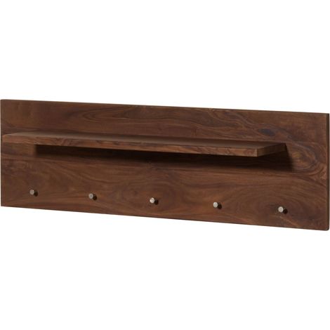 Wandgarderobe Sheesham 115x23x35 rot-braun gebeizt TORONTO 172Massivmoebel24 GmbH