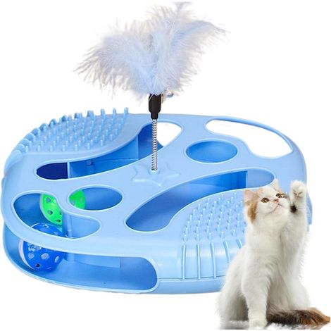 Circuit de Balle Dédié aux Chats - Circuit À Balle Plumes Chat - Jeu (1/5)