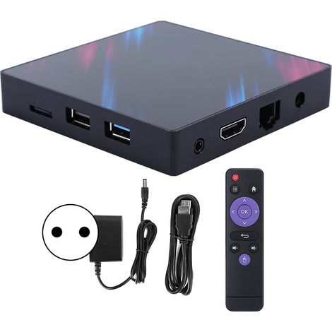 Android 9.0 TV-Box (4+64 GB) mit Dualband-WLAN, Bluetooth und Sprachsteuerung – 100–240-V-Adapter für Europa (1/5)
