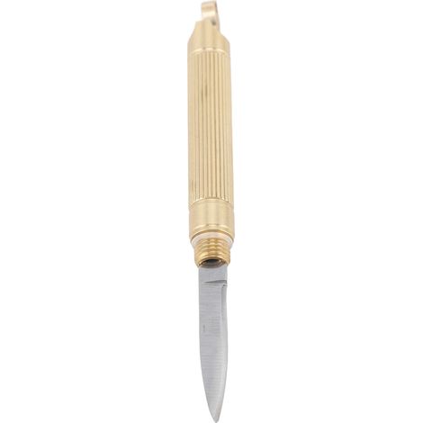 Klappmesser, multifunktionaler Flaschenöffner, tragbares Edelstahl-Taschenmesser, Mini-Schlüsselanhängermesser aus Messing (1/5)