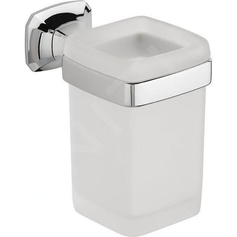 Sapho Aida - Porte-savon avec support, chrome/verre satiné AI004 (1/3)