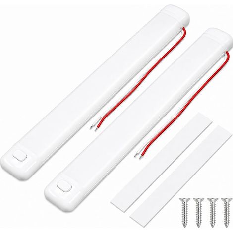 2PCS Éclairage Intérieur Auto 12V, Lampe LED Camping Car Reglette (1/5)