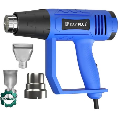 Manuzen - Décapeur thermique 2 000 W – 2 températures et 4 buses – Bleu (1/3)