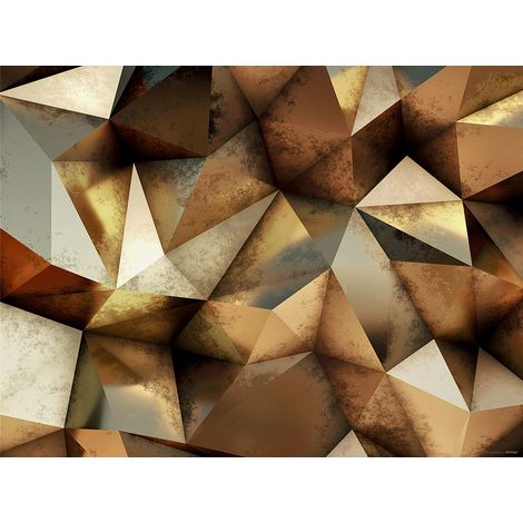 papier peint panoramique effet 3D beige et marron - Sanders & Sanders (1/5)