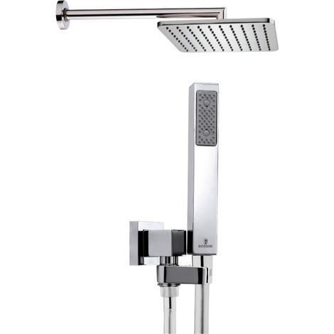 Bausatz mit 35 cm Arm aus verchromtem Messing - Bossini Quadrowidrc2