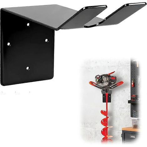 Support mural pour tarière de pêche sur glace avec vis, support de rangement robuste en métal pour tarière électrique, accessoires pour la pêche sur glace (1/5)