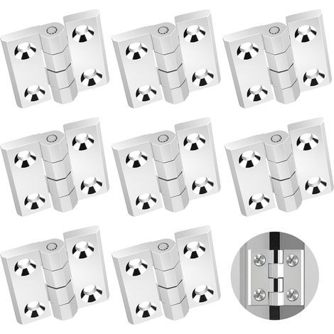 8 Pièces Charniere Porte Lourde pour Charges Lourdes, Alliage de zinc De Portes ,Charniere Porte Argentées Paumelles De Porte, Gond Porte pour Portes Fixes (1/5)