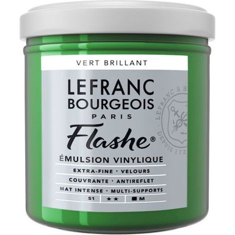 Peinture vinylique - Flashe - Vert brillant - 558 - Lefranc Bourgeois - 125ml