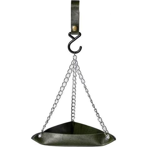 Plateau Pour Nourrisseur À Oiseaux - En Cuir Synthétique Et Métal - Pour Jardin Extérieur Ou Patio - 19,5 cm - Hauteur Totale 35 cm - 1 Pièce (1/4)