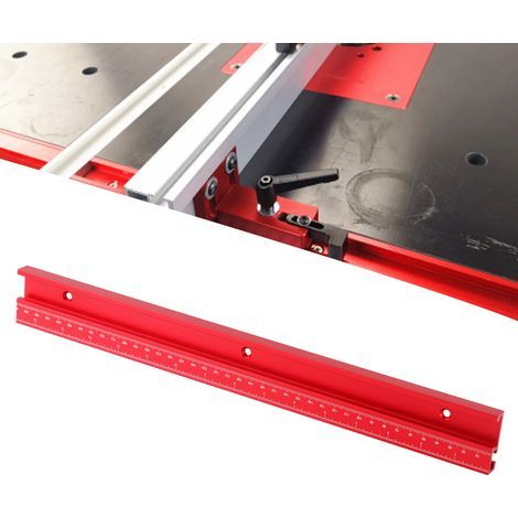 Poignée de poussée en alliage d'aluminium pour scie sur table, rail guide de 400 mm, pièces de fixation pour rainure (1/5)