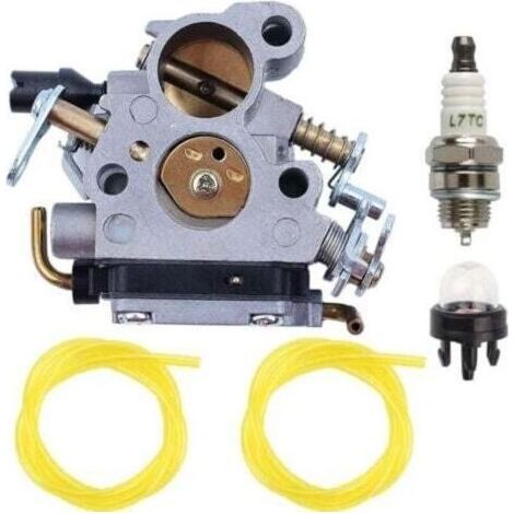 Kit de carburateur Husqvarna 235 236E 240E pour tronçonneuses Zama C1T-W33 CS2234 CS2238, comprenant une boule de démarrage, une bougie d'allumage et une conduite de carburant. (1/4)