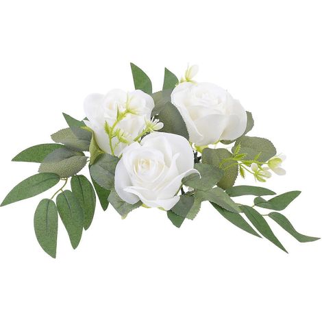 Couronne de bougies artificielles blanches en forme de fleur (lot de 4) (1/5)