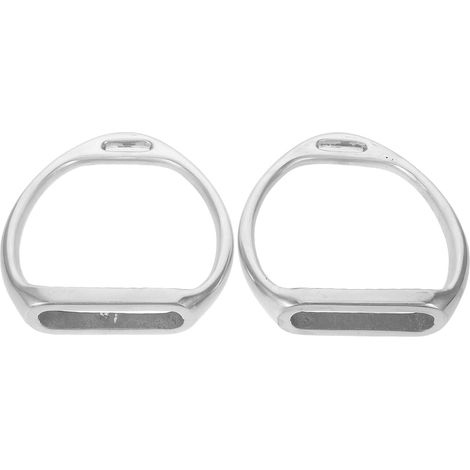 Étriers de Selle pour Cheval en Alliage D'aluminium Haute Résistance Équipement Équestre pour Grimper à L'étrier Activités de Loisir et Entraînement Équestre (1/5)