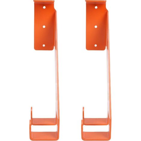 Support Mural Robuste pour Tronçonneuse, 2 Pièces, Organisateur de Rangement pour Garage, Support en Acier Inoxydable, Orange pour Atelier à Domicile (1/5)