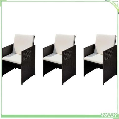 Chaise de jardin - 312303 - Poly rotin - Structure acier - Lot 3 (1/3)
