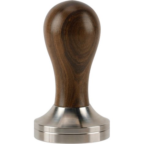 51mm Kaffee Tamper Espresso Presse mit Tampermatte 304 Edelstahl Flachboden Holzgriff für Kaffeesatz Espressomaschinen Zubehör