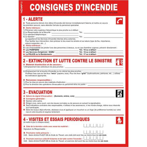 Panneau consignes d'incendie 400x300mm - 4300382 (1/2)