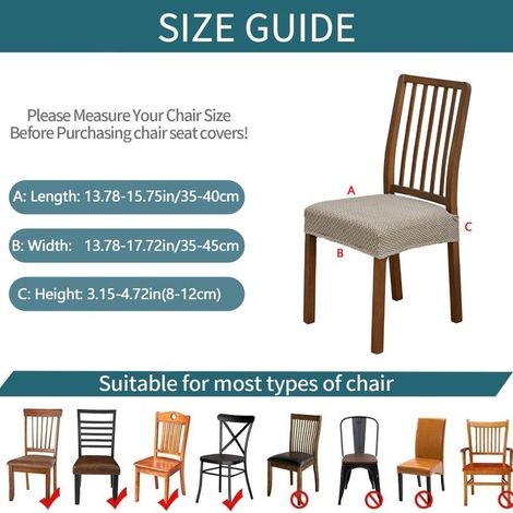 Housse de chaise jacquard beige, antidérapante, à rayures, avec double élastique et fermeture à languette et boucle - (1/5)