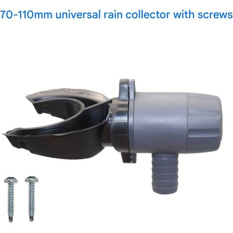 Collecteur d'eau de pluie (pour descentes de gouttière de 70 à 110 mm, pour récupérateurs d'eau de pluie destinés aux toitures jusqu'à 80 m²) 503070 gris (1/2)