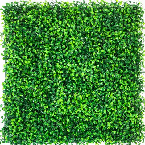 Mophorn Artificial Boxwood Panels, 6 PCS 20"x20" Boxwood Hedge Wall Panels, PE Artificial Grass Backdrop Wall 1.6", Privacy Hedge Screen for Decoration of Outdoor, Indoor, Garden, Fence, and Backyard (1/5)