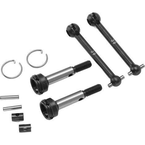 Arbre de transmission universel CVD 39mm/1.54in noir argenté en fer pour essieu arrière, accessoire RC pour Tamiya 1/10 XV01 TC01 (1/5)