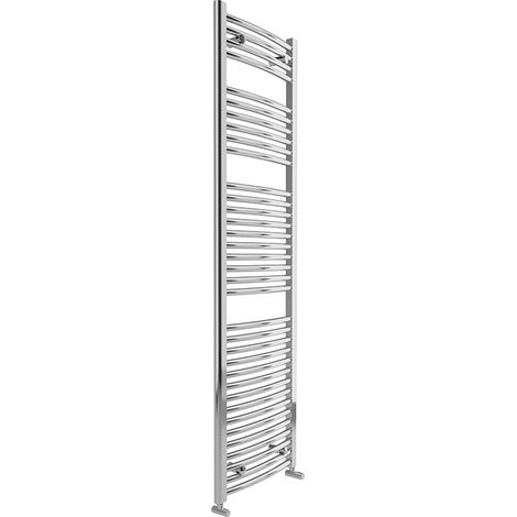 Termoarredo scalda salviette mod. san remo cromato curvo - h 1703 l 500 (1/4)
