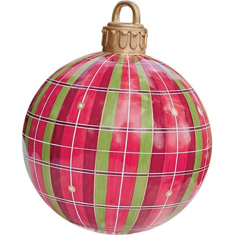 Boule de Noël géante de 60 cm, boule transparente, boules de Noël gonflables géantes, boule décorée de Noël gonflable extérieure, décorations de Noël en PVC (1/5)