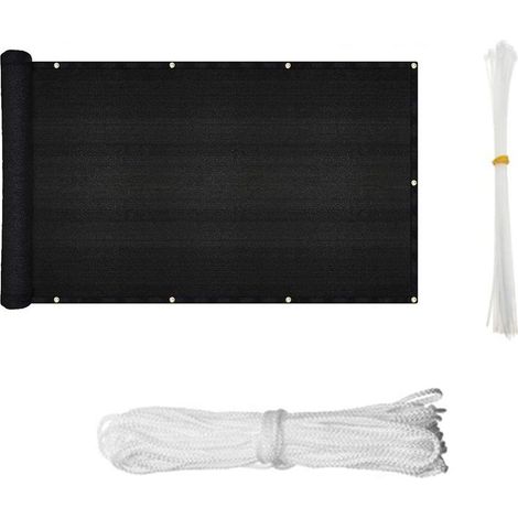 Filet De Protection Balcon - 440 x 90 Cm - Blocage 95 % UV - Résistant Aux Intempéries - Pour Balcon Terrasse Jardin - 1 Pièce (1/5)