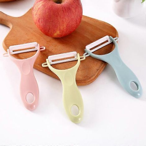 Éplucheur en acier inoxydable, éplucheur de fruits et légumes, couteau à fruits, éplucheur de pommes et de pommes de terre avec poignées, accessoires de cuisine. (1/2)