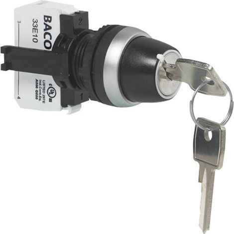 BACO BAL21LA00G L21LA00G Interruttore a chiave Anello frontale in plastica, cromato 1 x 45 ° 1 pz. (1/2)