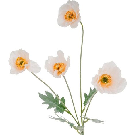 Hill Interiors Bouquet de coquelicots artificiels Taille unique Blanc-Online Store