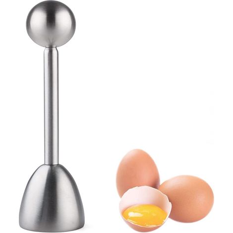 Allecto Plus - Écaloir à œufs en acier inoxydable pour écaler facilement les œufs durs - Ustensile de cuisine pour œufs - Écaloir (1/5)