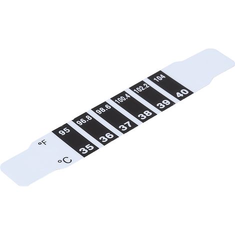 Thermomètre bébé enfant réutilisable souple frontal bande de température, soin santé nourrisson, contrôle fiable, lot de 1, sans mercure (1/5)