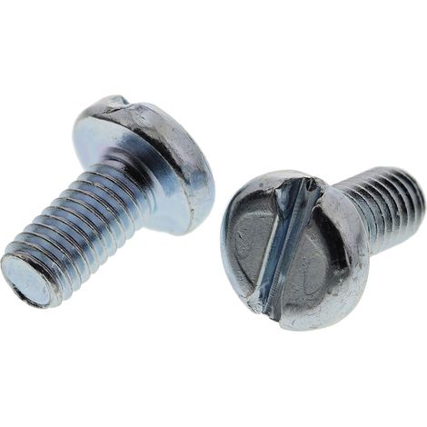 Vis à métaux RS PRO M6 à tête Cylindrique fendue en Acier, 12mm ( Prix pour Sachet de 100 )