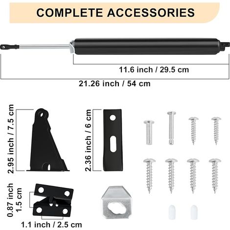 Pneumatic Door Closer - Black (1/4)
