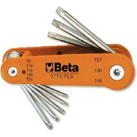 Chiavini torx maschio piegate Beta serie da 8