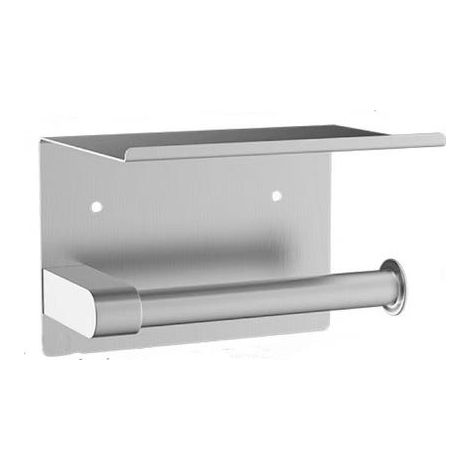 1 Porta carta igienica in acciaio inox - Carta igienica non inclusa - Argento (14108,3 cm) - Crezuo