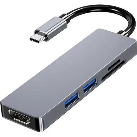 Hub USB-C, HDMI, lecteur de cartes SD et TF, station d'extension multifonctionnelle 5 en 1 pour MacBook(N21) (1/5)