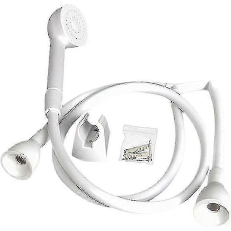 Pommeau de douche avec flexible, double robinet à pression, spray shampoing pour coiffeur, 1,2 m, pour salle de bain, soins des animaux et des cheveux (1/4)