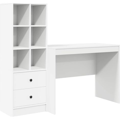Maison Exclusive - Schreibtisch mit Schubladen 2 pcs Weiß