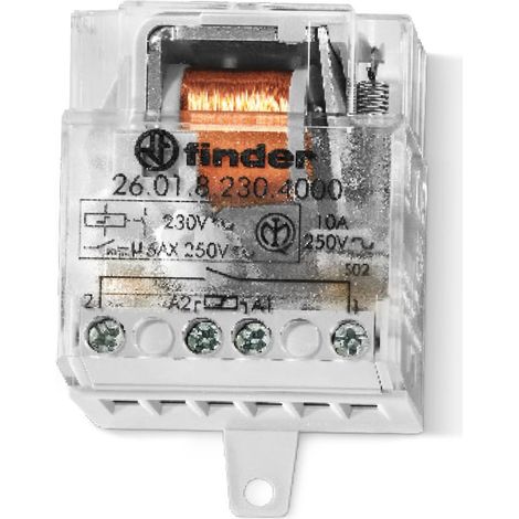 TÉLÉRUPTEUR 10A 230V AC FINDER 26.01 - 1 NO (260182304000PAS) 260182300000PAS