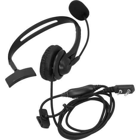 Casque-micro KHead pour talkie-walkie avec fonction VOX (unilatéral) compatible Kenwood KPG27D, THD7 et TK208 (1/5)