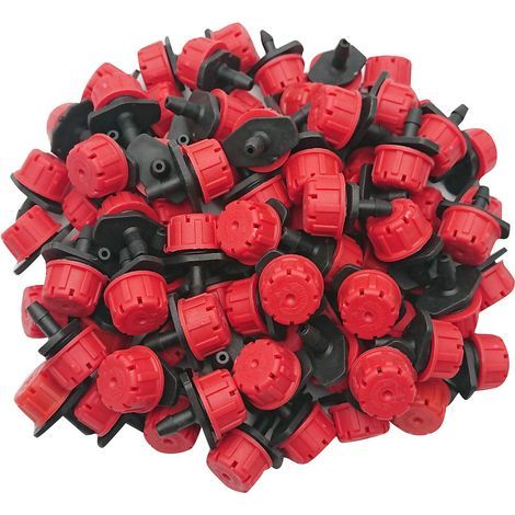 100 pièces de goutteurs d'irrigation réglables 1/4 pouce pour système d'arrosage (1/5)